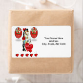 バレンタインのラベルヴィンテージ馬 ラベル (インサイチュ)