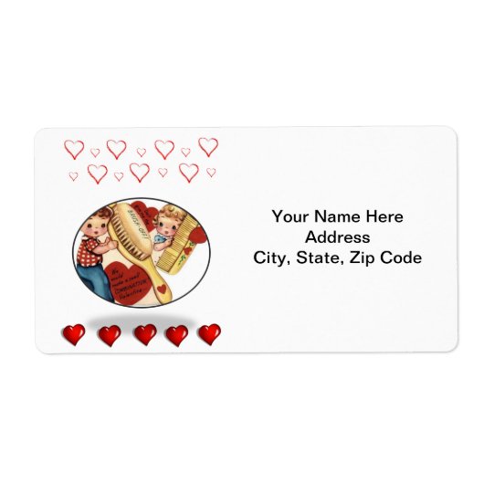 バレンタインのラベルヴィンテージ ラベル (正面)