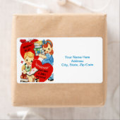 バレンタインのラベルヴィンテージ ラベル (インサイチュ)