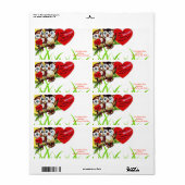 バレンタインのラベルヴィンテージ ラベル (フルシート)