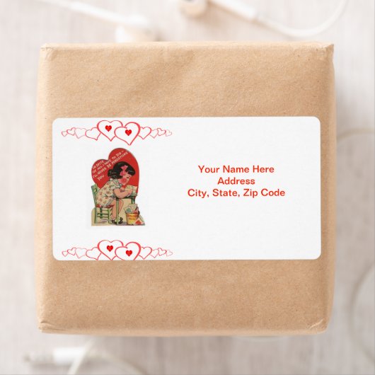 バレンタインのラベルヴィンテージ ラベル (インサイチュ)