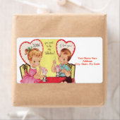 バレンタインのラベルヴィンテージ ラベル (インサイチュ)