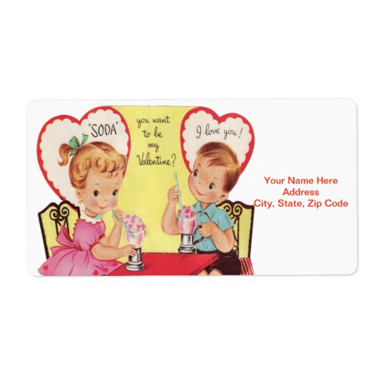 バレンタインのラベルヴィンテージ ラベル (正面)