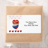 バレンタインのラベルヴィンテージ ラベル (インサイチュ)