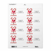 バレンタインのラベルヴィンテージ ラベル (フルシート)