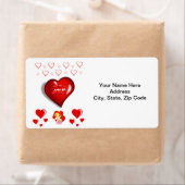 バレンタインのラベルヴィンテージ ラベル (インサイチュ)