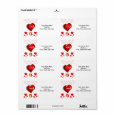 バレンタインのラベルヴィンテージ ラベル (フルシート)
