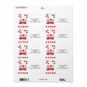 バレンタインのラベルヴィンテージ ラベル (フルシート)