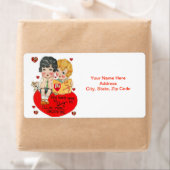 バレンタインのラベルヴィンテージ ラベル (インサイチュ)