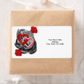 バレンタインのラベル ラベル (インサイチュ)