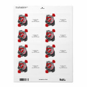 バレンタインのラベル ラベル (フルシート)