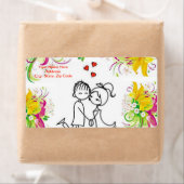 バレンタインのラベル ラベル (インサイチュ)