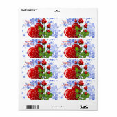 バレンタインのラベル ラベル (フルシート)