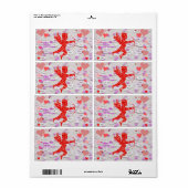 バレンタインのラベル ラベル (フルシート)