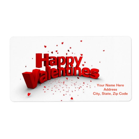 バレンタインのラベル ラベル (正面)