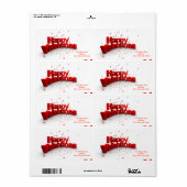 バレンタインのラベル ラベル (フルシート)