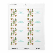 バレンタインのラベル ラベル (フルシート)