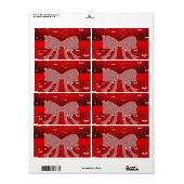 バレンタインのラベル ラベル (フルシート)