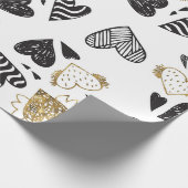 バレンタインのロマンチックな愛継ぎ目が無いパターン(2) ラッピングペーパー (角)