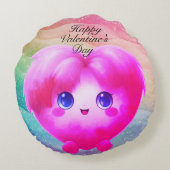 バレンタインの丸い枕 ラウンドクッション (裏面)