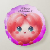 バレンタインの丸い枕 ラウンドクッション (裏面)