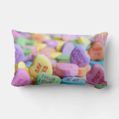 バレンタインの会話ハートキャンディー写真 ランバークッション (裏面)