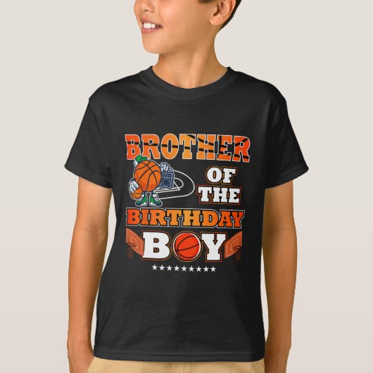 バレンタインの兄 バスケットボール選手 B-da Tシャツ (正面)