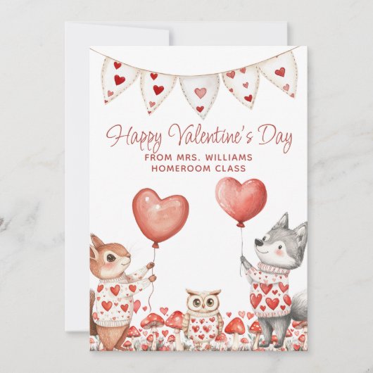 バレンタインの先生からクラスへ シーズンカード (正面)