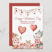 バレンタインの先生からクラスへ シーズンカード (正面/裏面)