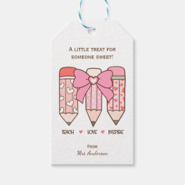 バレンタインの先生への特別なプレゼント ギフトタグ