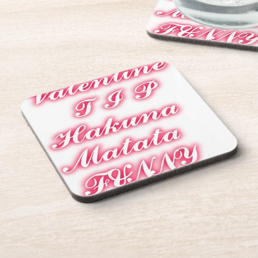 バレンタインの先端おもしろいはロマンチックな色 コースター (左側)