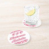 バレンタインの先端おもしろいはロマンチックな色 コースター (側面)