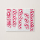 バレンタインの先端おもしろいはロマンチックな色 ジグソーパズル (横)