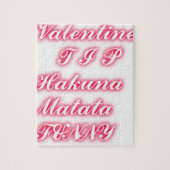 バレンタインの先端おもしろいはロマンチックな色 ジグソーパズル (縦)