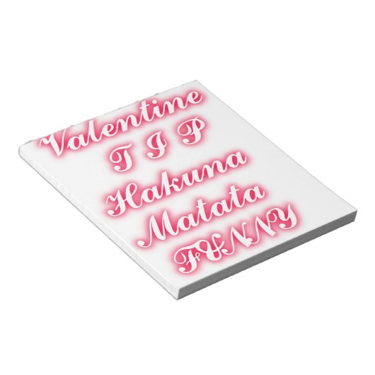 バレンタインの先端おもしろいはロマンチックな色 ノートパッド (アングル)