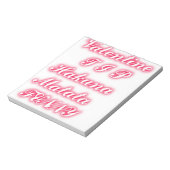 バレンタインの先端おもしろいはロマンチックな色 ノートパッド (回転)