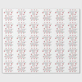 バレンタインの光沢のある包装紙、2' x 6'ロール ラッピングペーパー (フラット)