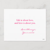 バレンタインの写真はがき シーズンポストカード (裏面)