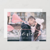 バレンタインの写真はがき | ピンクの愛 シーズンポストカード (正面/裏面)