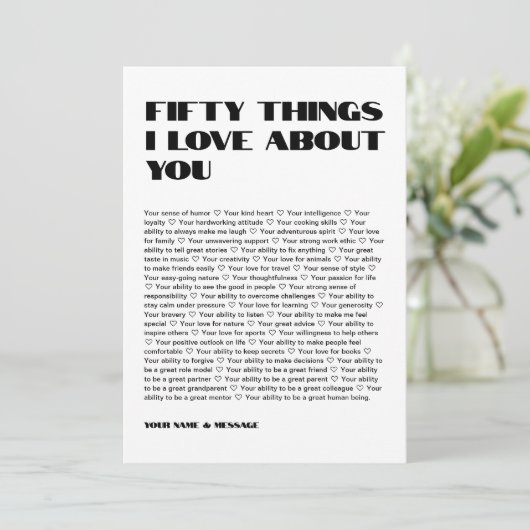 バレンタインの写真をメッセージと共にアップカスタムロード サンキューカード (スタンド正面)