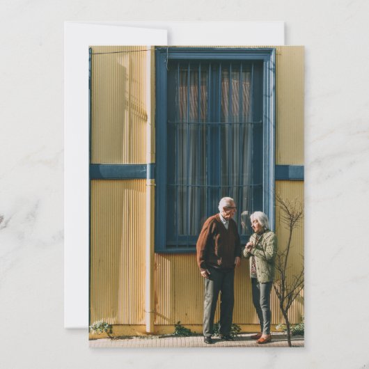 バレンタインの写真をメッセージと共にアップカスタムロード サンキューカード (裏面)