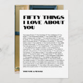 バレンタインの写真をメッセージと共にアップカスタムロード サンキューカード (正面/裏面)