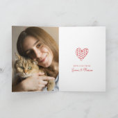バレンタインの写真を追加する私と私の猫の休日 シーズンカード (内部)