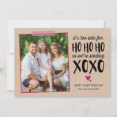 バレンタインの写真カードに遅すぎない シーズンカード (正面)