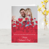 バレンタインの写真カードハート2 カード (黄色い花)