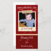 バレンタインの写真カード シーズンカード (正面/裏面)