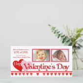 バレンタインの写真カード – 家族2フレーム シーズンカード (スタンド正面)