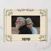 バレンタインの写真カード 箔シーズンポストカード (裏面)