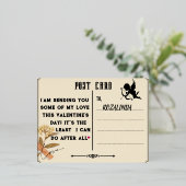 バレンタインの写真カード 箔シーズンポストカード (立ち正面)