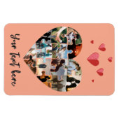 バレンタインの写真ハートギフト マグネット (横)